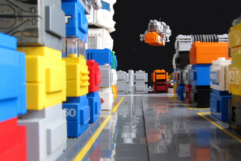Illustration for article titled Man's first space civilization envisioned in this INCREDIBLE Lego city